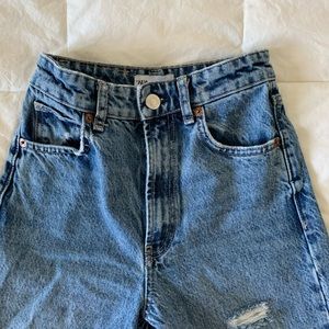 Zara High Rise Straight Leg Jeans